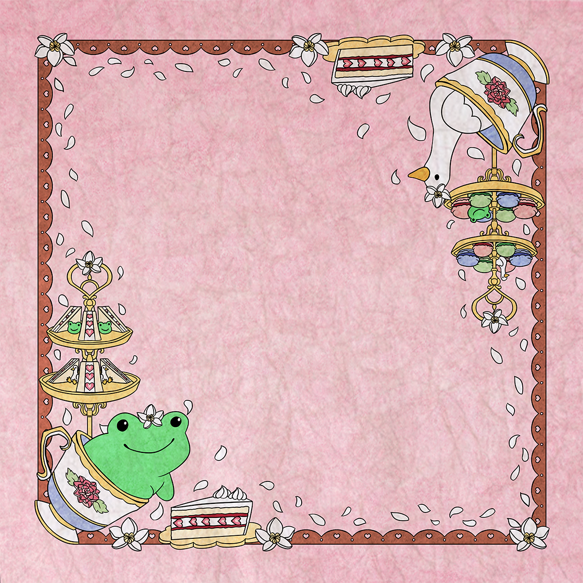 Tea Time With Goose Cloth Mat